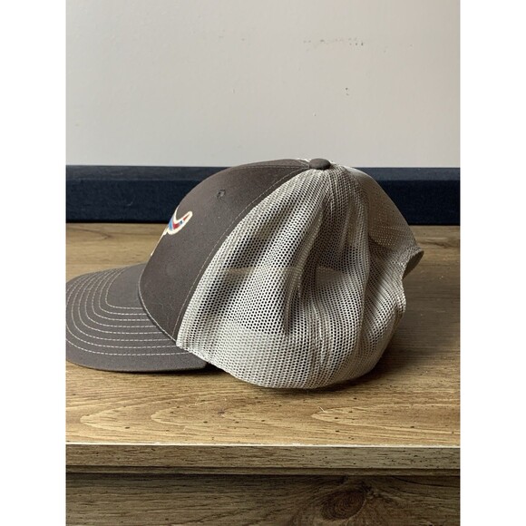 Ariat Cap Brown Snapback R112 Steer Head Bull USA Flag Patch - Picture 4 of 8